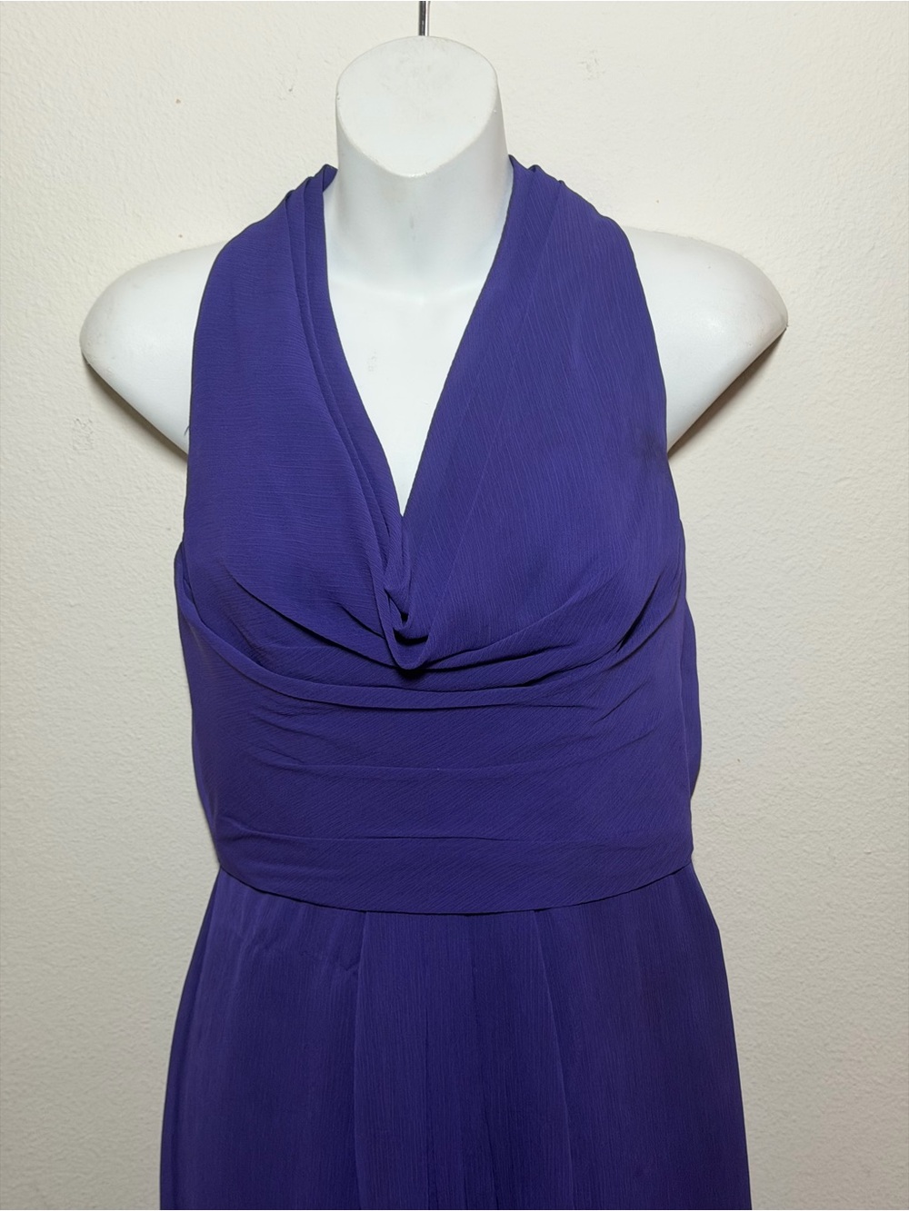 Wedding guest dress David's  Bridal Violet Halter Cowl Neck